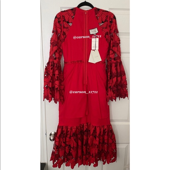 NWT Runway Alexis Defina Lace Tiered Dress S - Picture 10 of 13